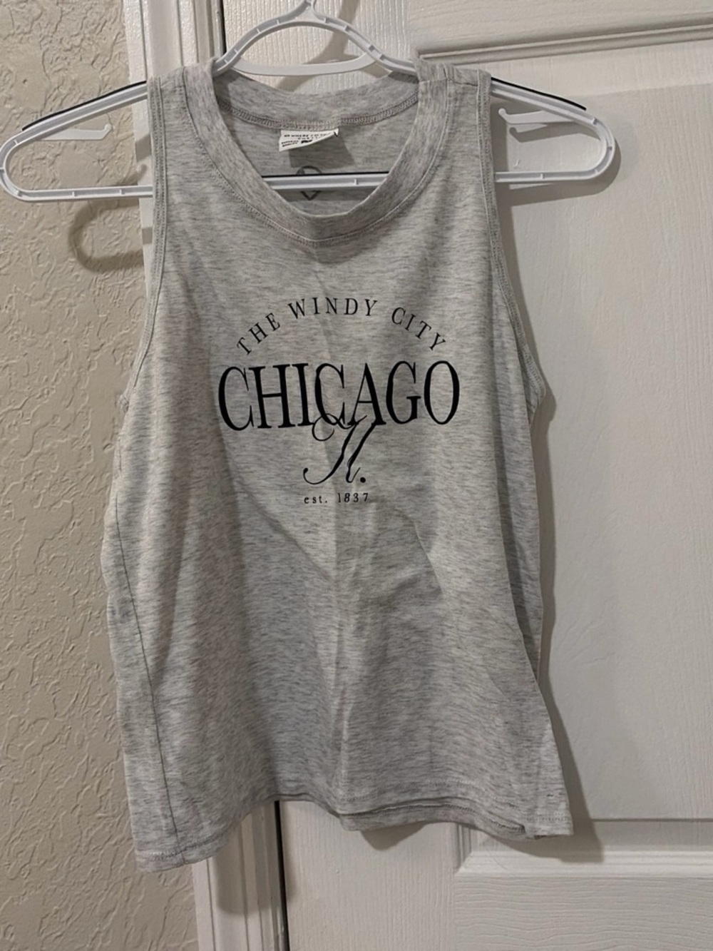 Chicago Graphic Tank Top - Light Gray